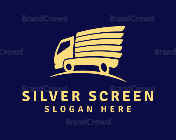 Yellow Delivery Truck Logo