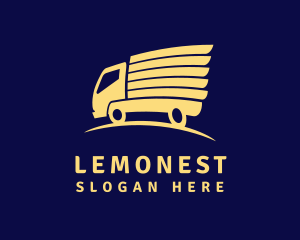 Yellow Delivery Truck Logo