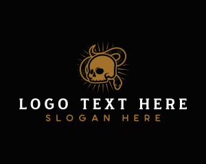 Skull - Snake Venom Skeleton logo design