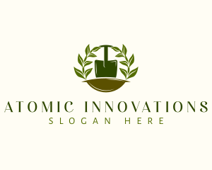 Shovel Plant Leaves  logo design