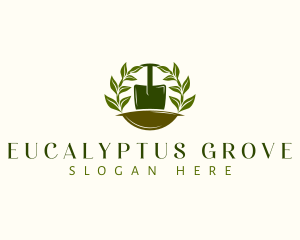 Shovel Plant Leaves  logo design