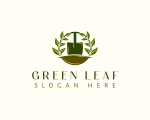 Plant - Shovel Plant Leaves logo design