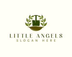 Shovel Plant Leaves  logo design