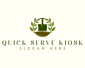 Shovel Plant Leaves  logo design