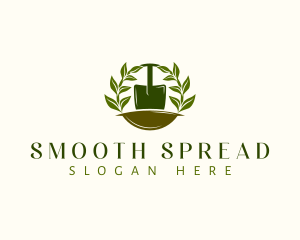 Shovel Plant Leaves  logo design