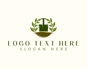 Soil - Shovel Plant Leaves logo design