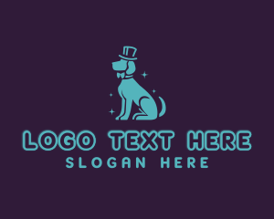 Siberian Husky - Pet Grooming Dog logo design