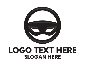 Hidden - Mask Steering Wheel logo design