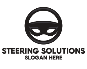 Steering - Mask Steering Wheel logo design