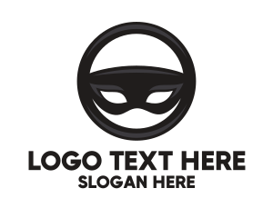 Wheel - Mask Steering Wheel logo design