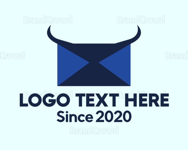 Blue Horns Mail Logo