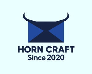 Blue Horns Mail logo design