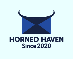 Blue Horns Mail logo design