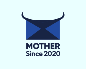 Blue Horns Mail logo design
