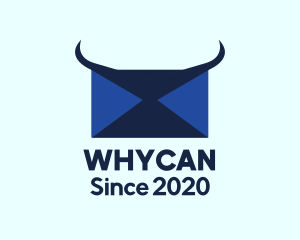 Blue - Blue Horns Mail logo design