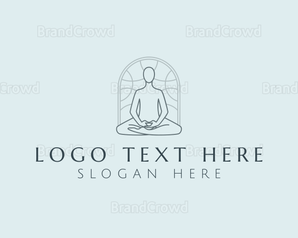 Yoga Meditation Wellness Logo