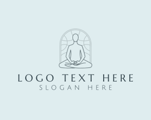 Therapy - Yoga Meditation Wellness logo design