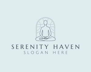 Calm - Yoga Meditation Wellness logo design