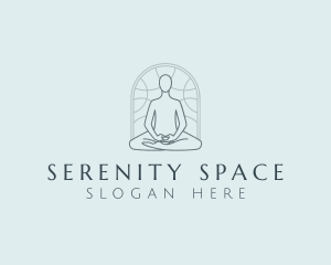 Calm - Yoga Meditation Wellness logo design