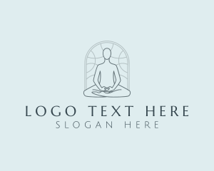 Calm - Yoga Meditation Wellness logo design