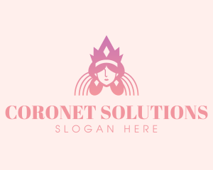 Queen Beauty Crown logo design