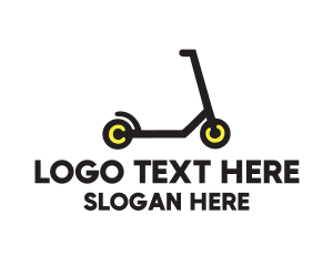 Kid - Toy Scooter Transport logo design