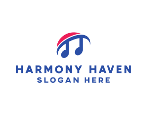 Harmony - Musical Note Rhythm logo design