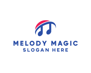 Singer - Musical Note Rhythm logo design