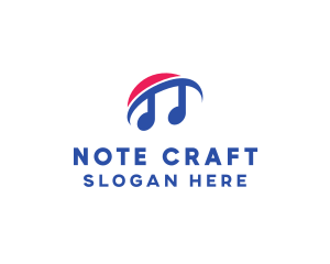 Note - Musical Note Rhythm logo design