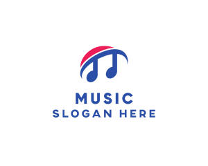 Musical Note Rhythm logo design