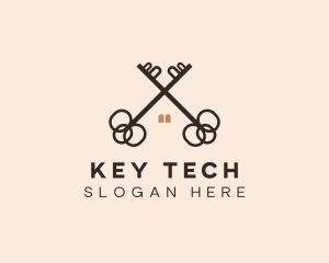 Home Apartment Key logo design