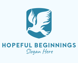 Hope - Blue Bird Shield logo design