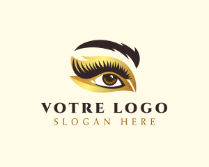 Woman - Beautiful Eyelashes Cosmetics logo design
