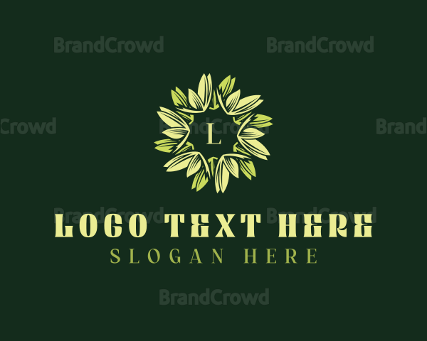 Botanical Leaves Garden Logo