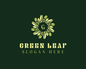 Botanical Leaves Garden logo design