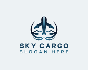 Travel Airplane Flight logo design