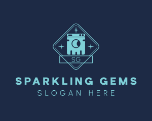 Sparkle Laundry Appliance  logo design