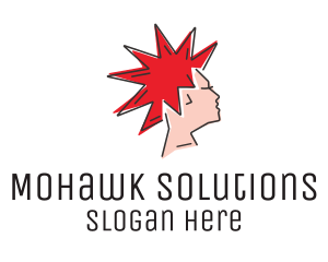 Mohawk - Spiky Mohawk Hairstyle logo design