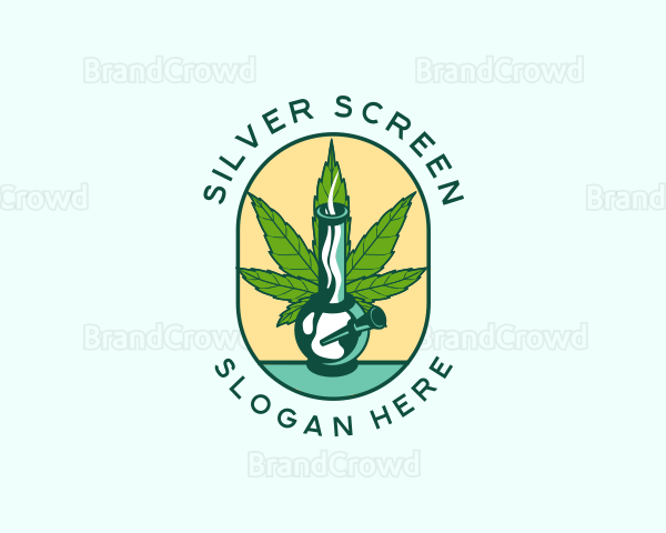 Marijuana Leaf Bong Logo