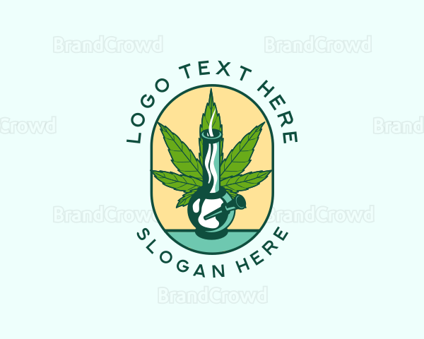 Marijuana Leaf Bong Logo
