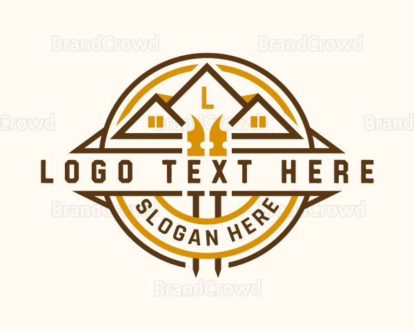 Roof Hammer Construction Logo