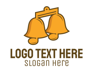 Music Shop - Golden Music Bells logo design