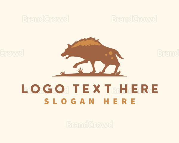 Safari Wild Hyena Logo