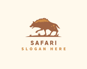 Safari Wild Hyena logo design
