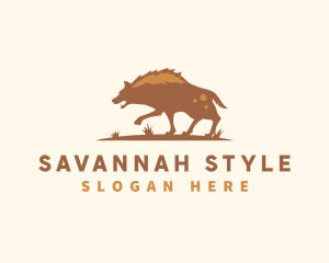 Savannah - Safari Wild Hyena logo design