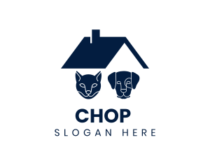 Cat - Pet Care House logo design