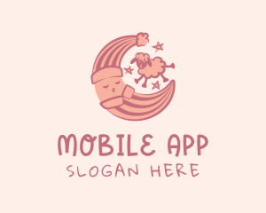 Sheep - Sheep Moon Pajamas logo design