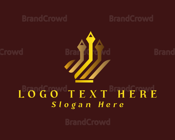 Elegant Crown Graph Logo