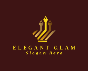 Elegant Crown Graph Logo