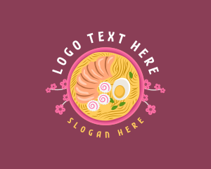 Narutomaki - Sakura Ramen Bowl logo design